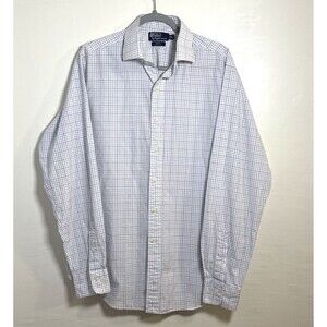 Polo By Ralph Lauren Shirt Mens Plaid Regent Classic Fit Size 16 1/2 36-37
